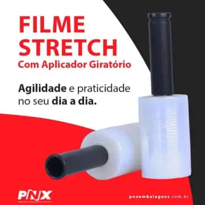Fábrica de Filme Stretch com Aplicador Giratório